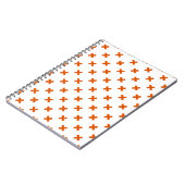 Carnet Crochets orange sur blanc (Côté gauche)