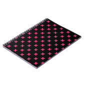 Carnet Crochis Fuchsia sur noir (Côté gauche)
