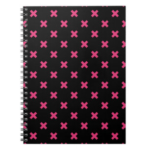 Carnet Crochis Fuchsia sur noir