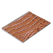 Carnet Crocodile cuir texturé fond abstrait, ani (Côté gauche)