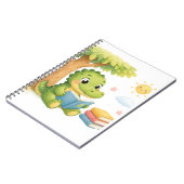 Carnet Crocodile Mignon Lisant Sous un Arbre (Côté gauche)