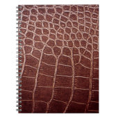 Carnet Crocodile motif en cuir abstrait, alligator, anima (Devant)
