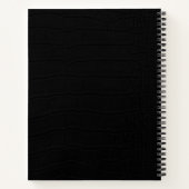Carnet Crocodile noir - Impression (Dos)
