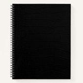 Carnet Crocodile noir - Impression (Devant)