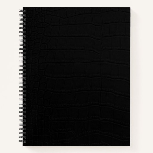 Carnet Crocodile noir - Impression (Devant)