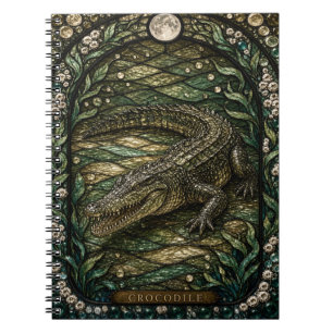 Carnet Crocodile Rivière de la Marée Illumina Verre Cathé
