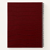 Carnet Crocodile rouge - Impression (Dos)