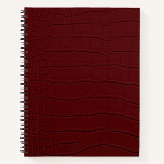 Carnet Crocodile rouge - Impression (Devant)