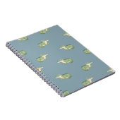 Carnet Crocodiles à l'aquarelle sur fond gris-bleu clair (Côté Droit)