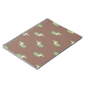 Carnet Crocodiles à l'aquarelle sur fond marron (Côté gauche)