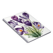 Carnet Crocus - Fleurs aquarelles (Côté Droit)