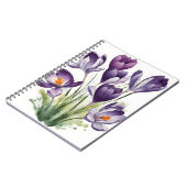 Carnet Crocus - Fleurs aquarelles (Côté gauche)
