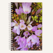Carnet Crocus Floral d'automne violet (Recto)