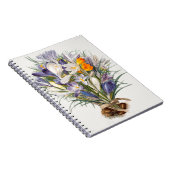 Carnet Crocus Spring Flower Botanique Floral Art (Côté Droit)