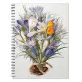 Carnet Crocus Spring Flower Botanique Floral Art (Devant)