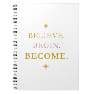 Carnet Croire Commencer Devenir Motivationnel
