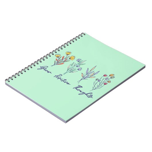 Carnet Croissance des pensées positives Fleur sauvage Flo (Côté gauche)