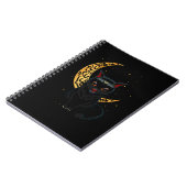Carnet Croissant de chat gothique noir Wicca Goth Kitten (Côté gauche)