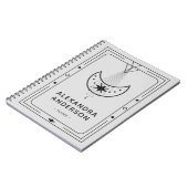 Carnet Croissant de lune céleste géométrique (Côté gauche)