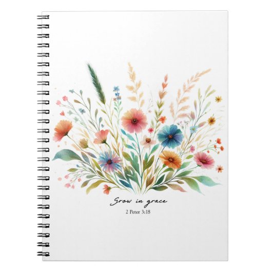 Carnet Croître dans la grâce florale (Devant)