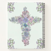 Carnet Croix baroque à fleurs (Dos)