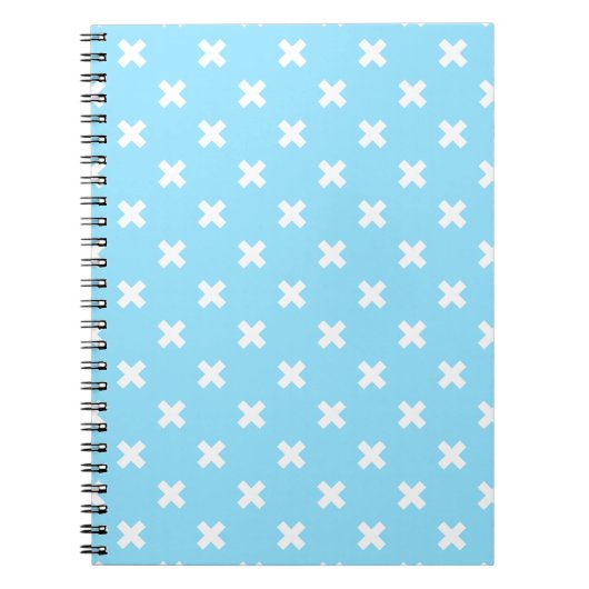 Carnet Croix blanche sur le bleu bébé (Devant)