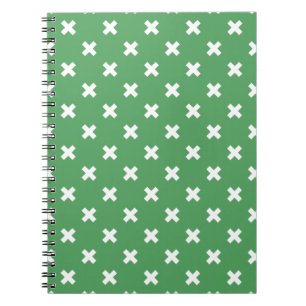 Carnet Croix blanche sur le vert