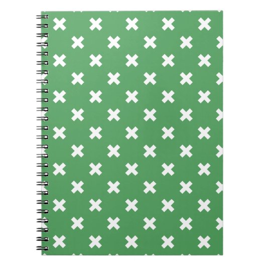 Carnet Croix blanche sur le vert (Devant)