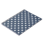 Carnet Croix blanches sur bleu-gris (Côté gauche)