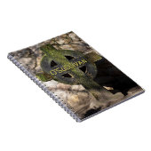 Carnet Croix celtique en pierre sculptée Nom personnalisé (Côté Droit)