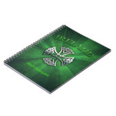 Carnet Croix celtique irlandaise personnalisée (Côté gauche)