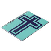 Carnet Croix chrétienne bleue différentes variantes (Côté gauche)