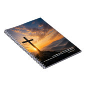Carnet Croix chrétienne Écriture du lever du soleil (Côté Droit)