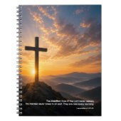Carnet Croix chrétienne Écriture du lever du soleil (Devant)