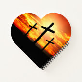 Carnet Croix, Coucher de soleil Silhouettes Peinture-6713 (Dos)