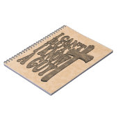 Carnet Croix de bois du Christ 3d Conception chrétienne (Côté gauche)