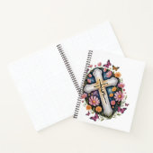 Carnet Croix de foi florale (Intérieur)