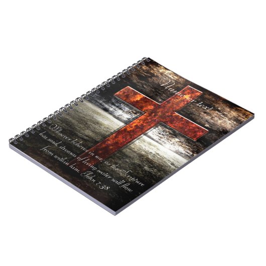 Carnet Croix de Jésus avec Écriture biblique (Côté gauche)