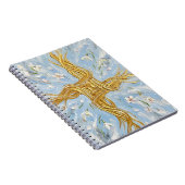 Carnet Croix de Sainte-Brigide Flocons de neige dorés Art (Côté Droit)