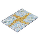 Carnet Croix de Sainte-Brigide Flocons de neige dorés Art (Côté gauche)