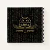Carnet Croix égyptienne - Ankh - Or et noir (Dos)