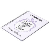 Carnet Croix florale avec citation chrétienne (Côté gauche)