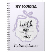 Carnet Croix florale avec citation chrétienne (Devant)