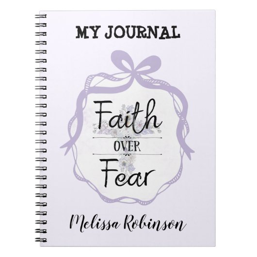 Carnet Croix florale avec citation chrétienne (Devant)