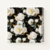 Carnet Croix florale de rose blanche (Dos)