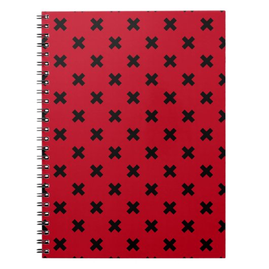Carnet Croix noire sur le rouge (Devant)