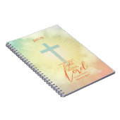 Carnet Croix ombrée Écriture personnalisée (Côté Droit)