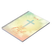 Carnet Croix ombrée Écriture personnalisée (Côté gauche)