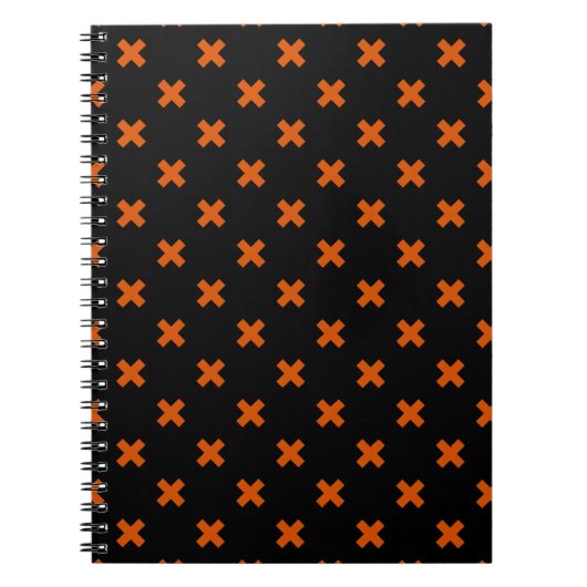Carnet Croix orange sur le noir (Devant)