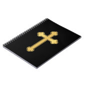 Carnet Croix orthodoxe élégante en or (Côté gauche)